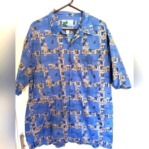 Aftco Bluewater mens button down size 2x